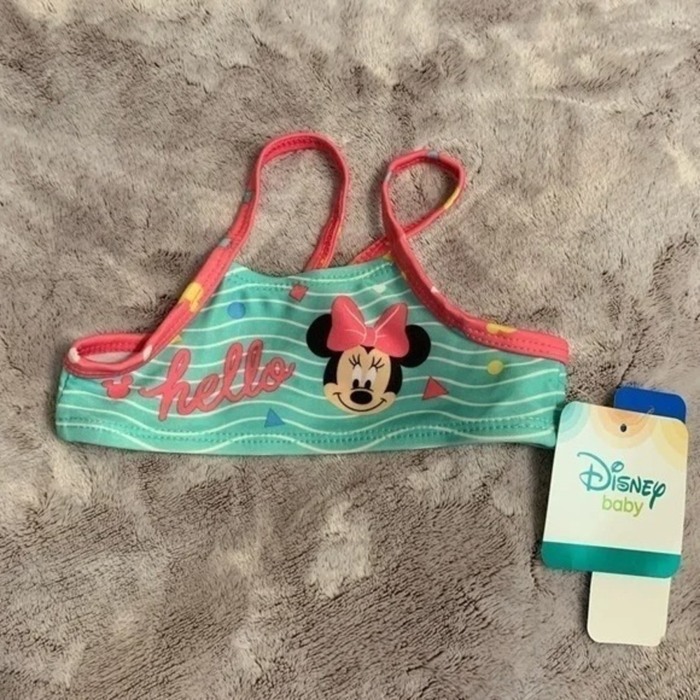 Disney Baby Minnie Mouse Swim Top UPF 50+ Protection NWT Infant 0-3 Months